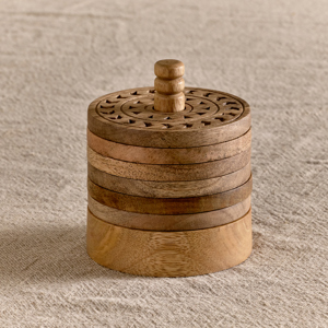 Nkuku Anali Mango Wood Coasters